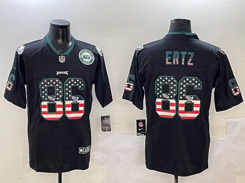 Men Philadelphia Eagles #86 Ertz Black National Flag 2025 Nike Limited NFL Jersey style 2112->philadelphia eagles->NFL Jersey